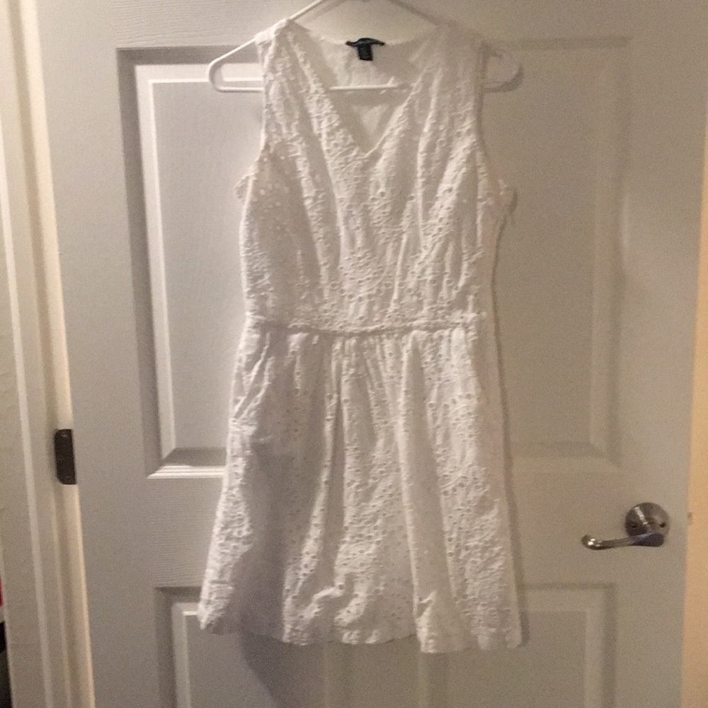 White eyelet dress